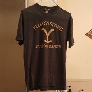 Next Level Apparel‎ Gray and Gold Yellowstone T-Shirt. Mens Sz.m., Womens Sz.L